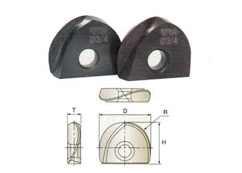 1" x R1/2 x 3/4 x .244 Carbide i-Xmill Ball Insert - 70-XB1A100